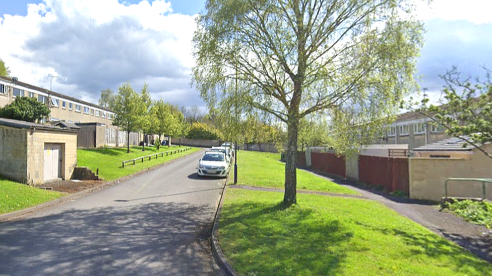 Drake Avenue in Bath, with trees lining the road