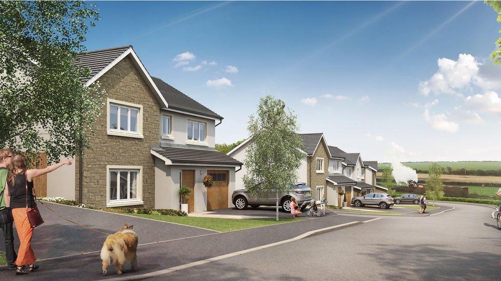 Artists impression of housing development