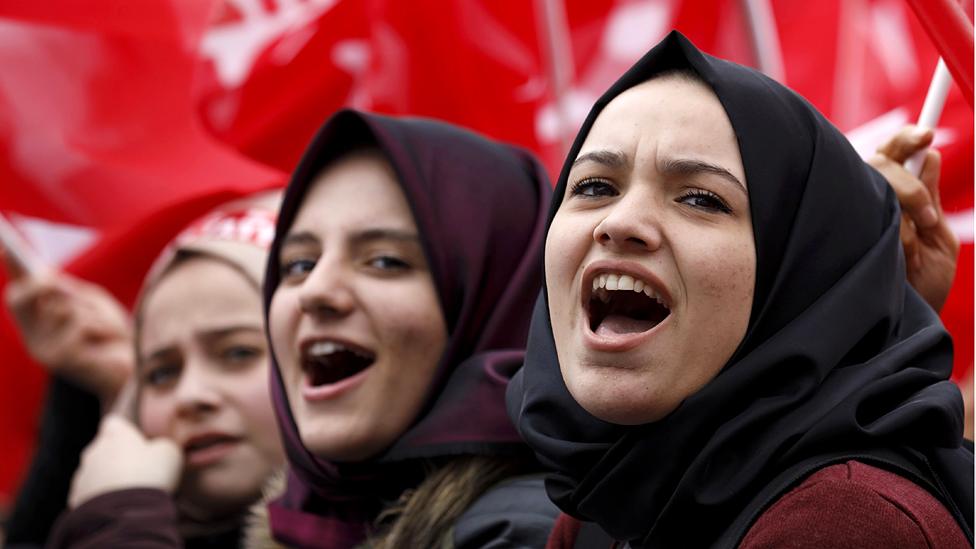 President Erdogan supporters in Rize