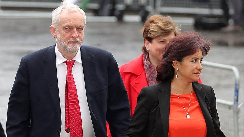 Jeremy Corbyn, his wife Laura Alvarez