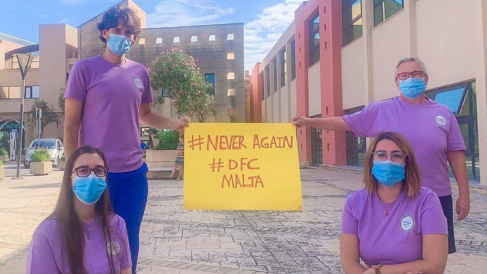 Doctors for Choice demonstration (source: Facebook; Prof Stabile is top right)