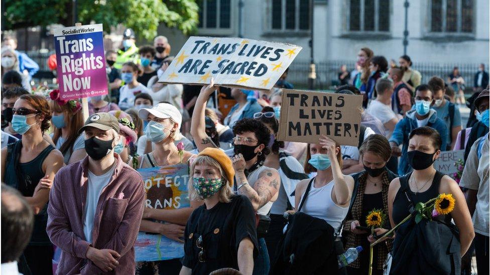 Trans Pride protest march for equality September 2020