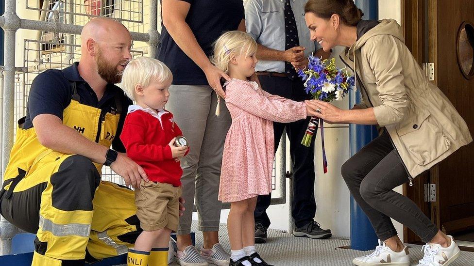 Catherine with kids