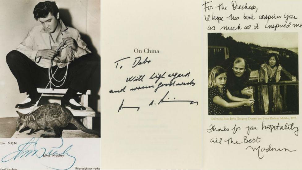 Elvis autograph, correspondence from Henry Kissinger and Madonna