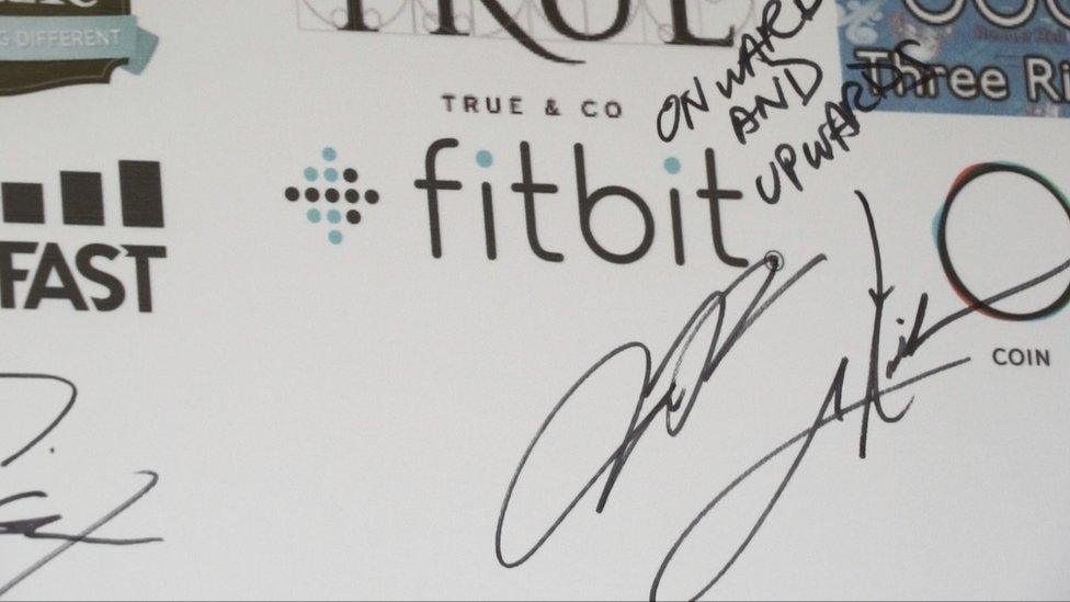 Message on Fitbit logo