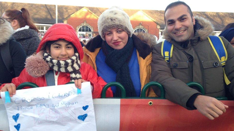 Niusha Tabrizi with her parents