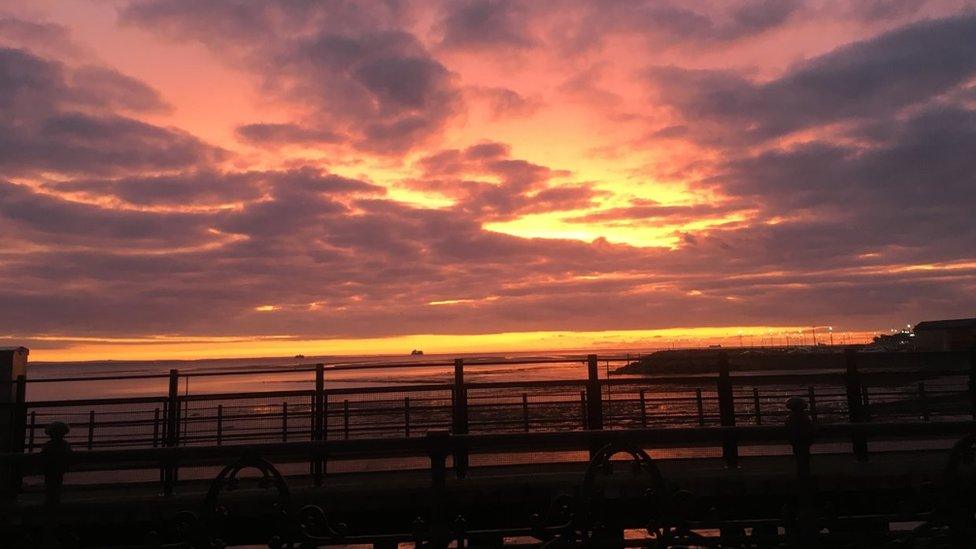 Sunrise over harbour