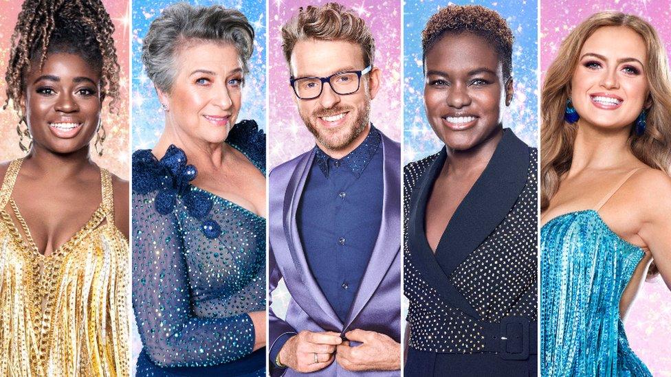 Clara Amfo, Caroline Quentin, JJ Chalmers, Nicola Adams and Maisie Smith