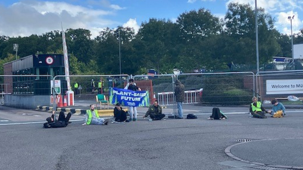 Protesters at Muller in Droitwich