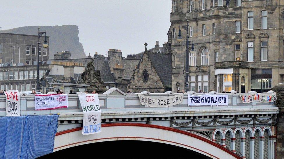 Trump banners