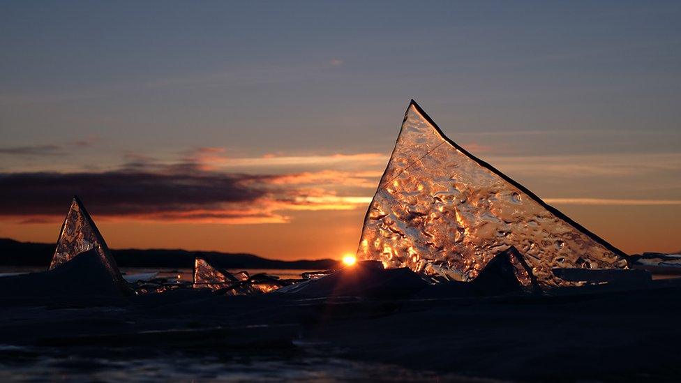 Ice on Lake Baikal