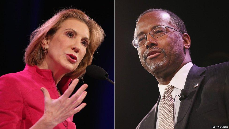 Carly Fiorina and Ben Carson