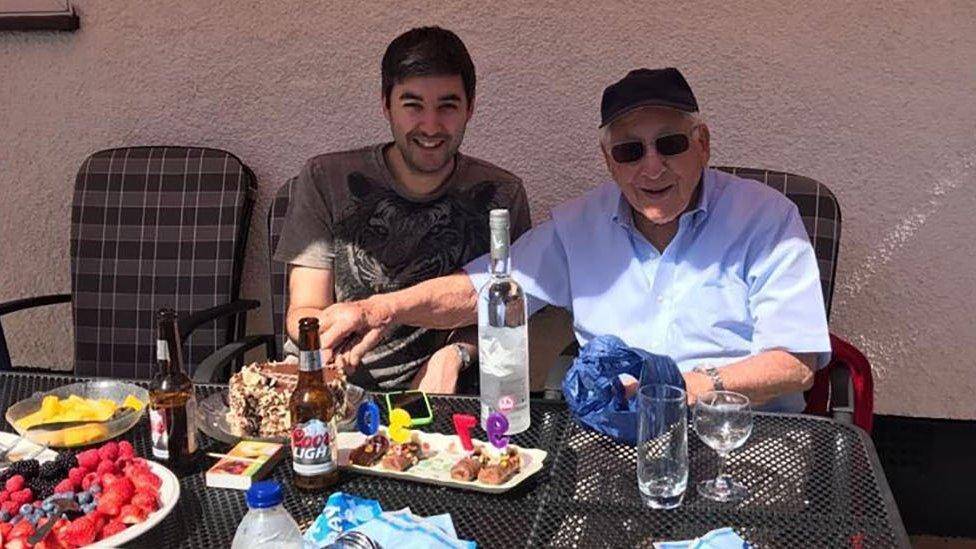 Nick Schindler and his grandfather