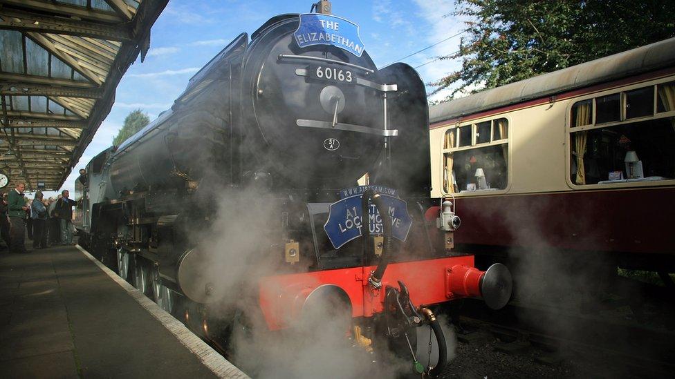 Tornado the first steam train to be built in Britain for almost 50 years stands in Loughborough Great Central Station in Leicestershire in 2008