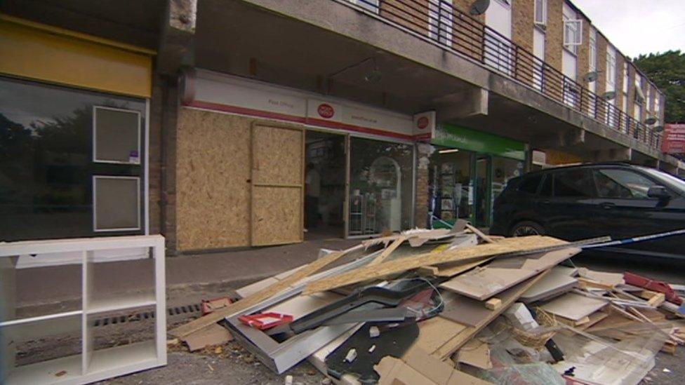 Post office after ram raid