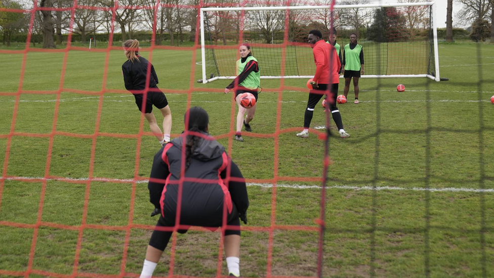 Football training at the centre