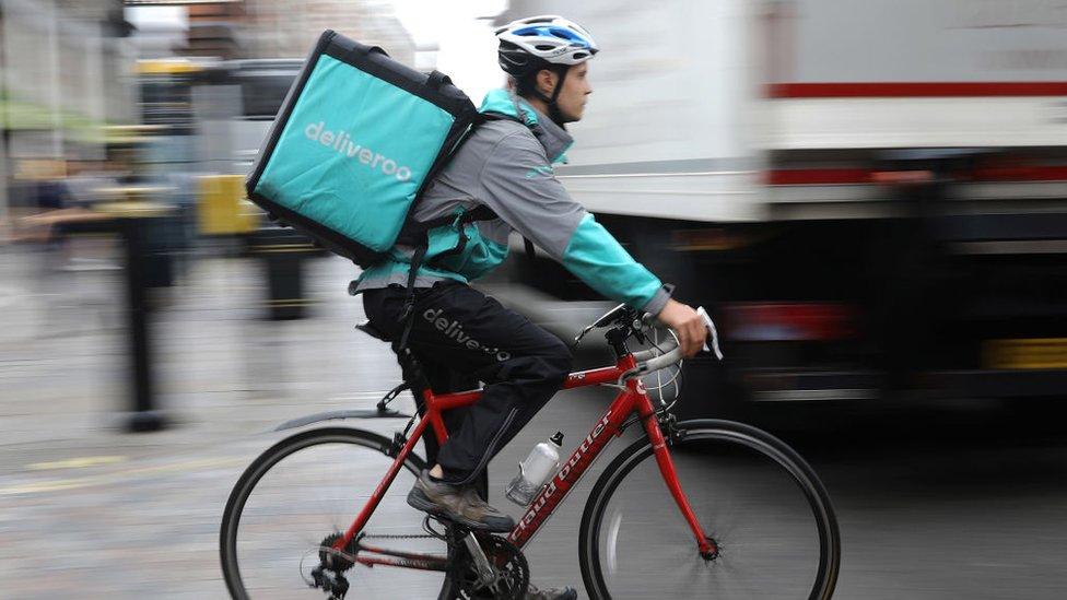 Deliveroo cyclist