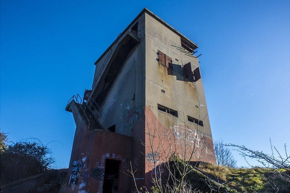 One of the towers at Beacon Hill Fort