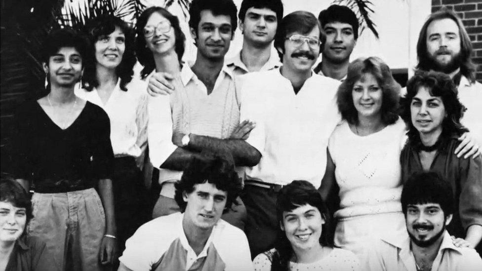 A young Vik with friends at the Florida Institute of Technology