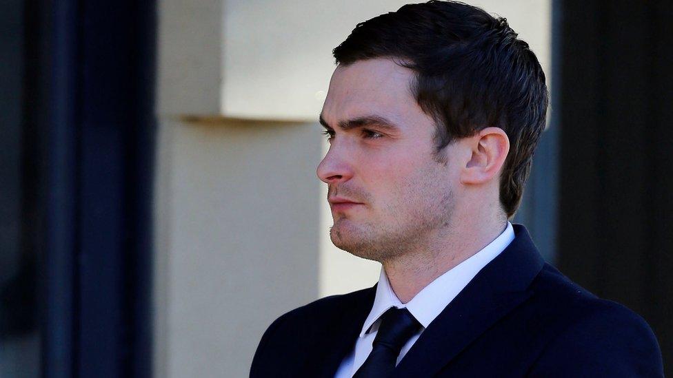 Footballer Adam Johnson arrives at Bradford Crown Court