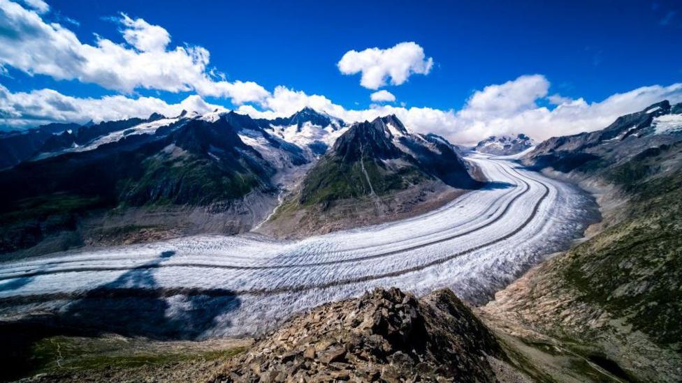 Aletsch Glacier, the biggest in the European Alps