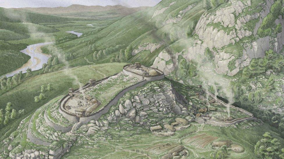 Artist's impression of hillfort