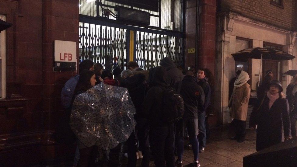 Queues outside Goodge Street