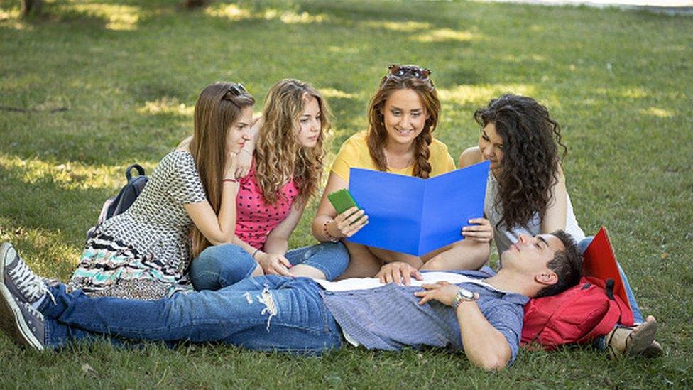 Relaxing teenagers