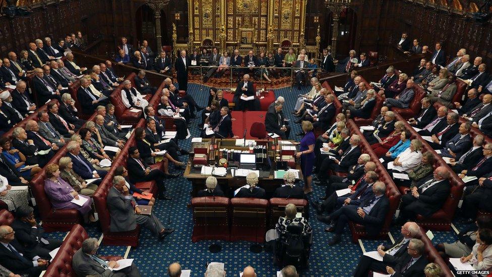 A picture of the House of Lords during a debate