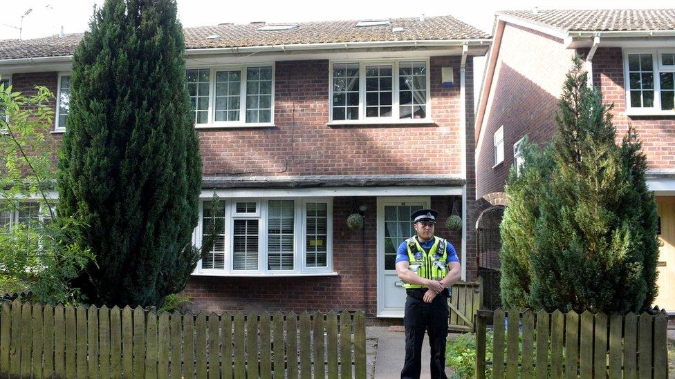 Officers are carrying out searches at a property in the Cardiff area