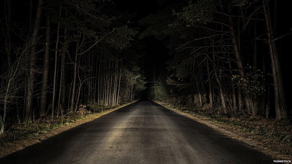 Dark country road