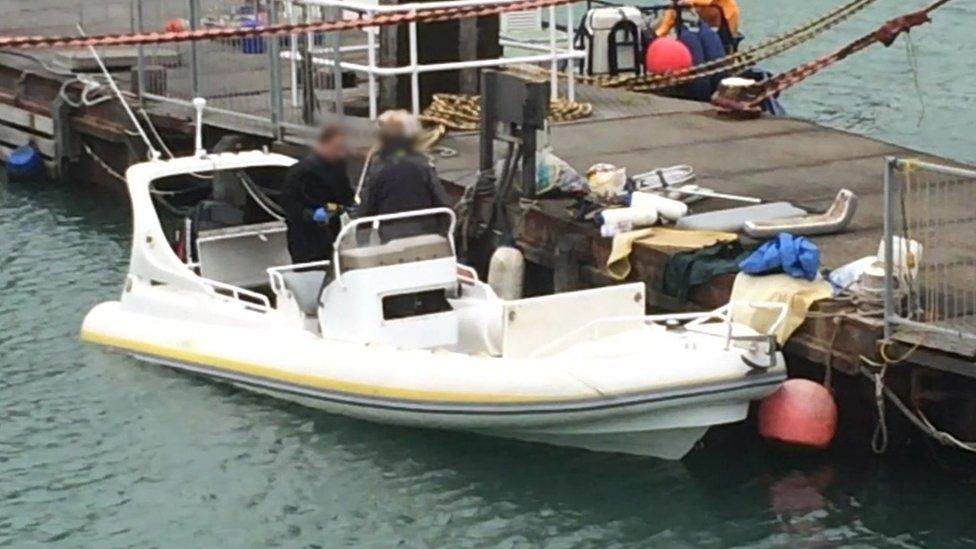 The boat believed to be linked to the investigation