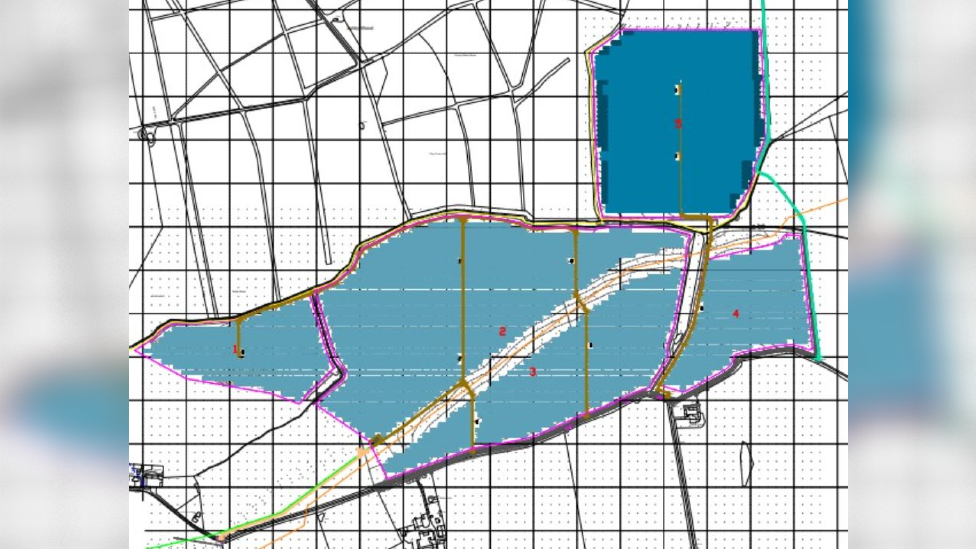 The site layout for the proposed Hatton solar farm.