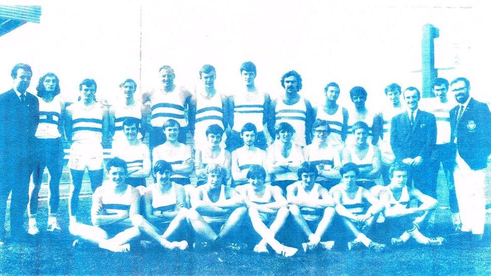 Swansea Harriers team in 1969