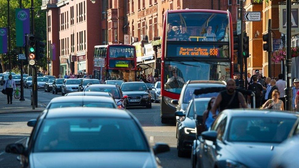 Traffic jam in London