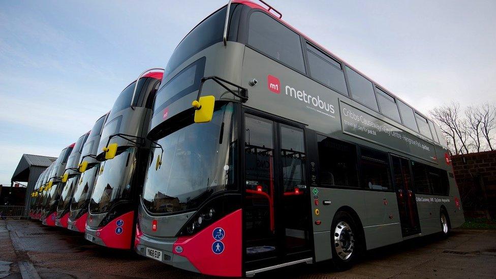 Metrobuses at depot