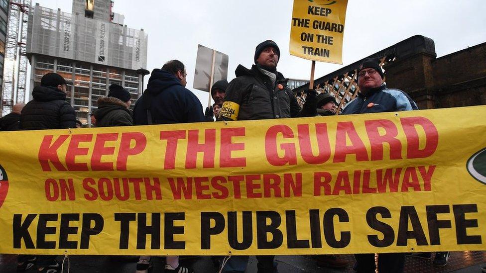 Waterloo Station picket line