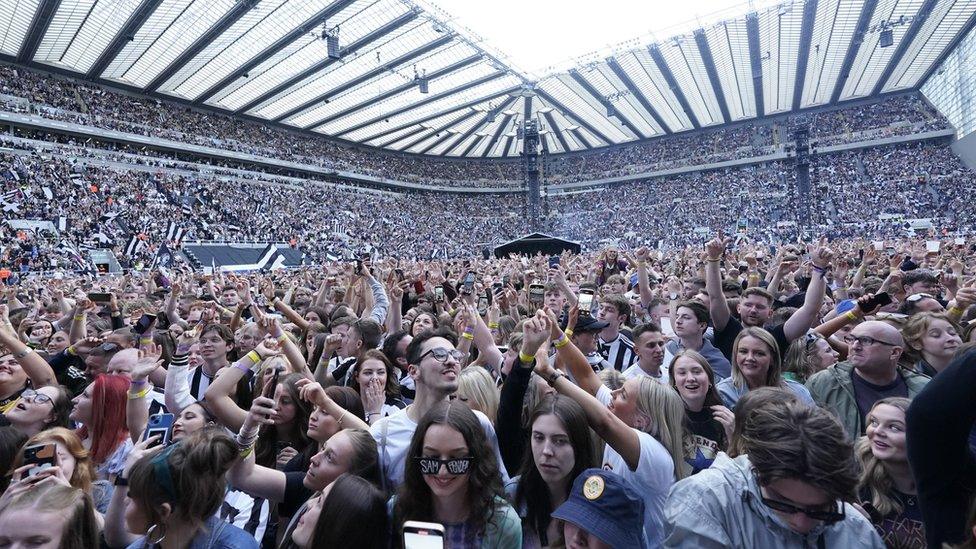 The crowd at St. James' Park