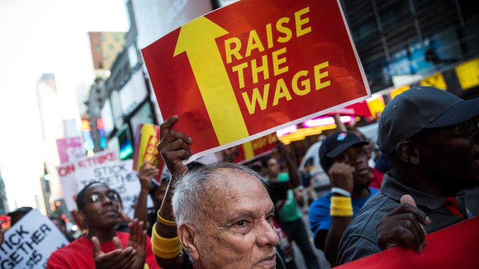 Raise the minimum wage protest