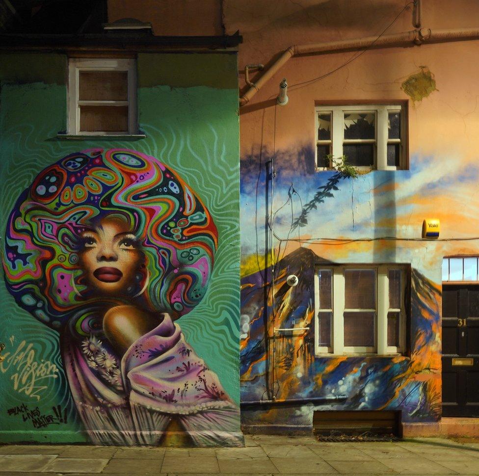 An image of street art celebrating a black woman