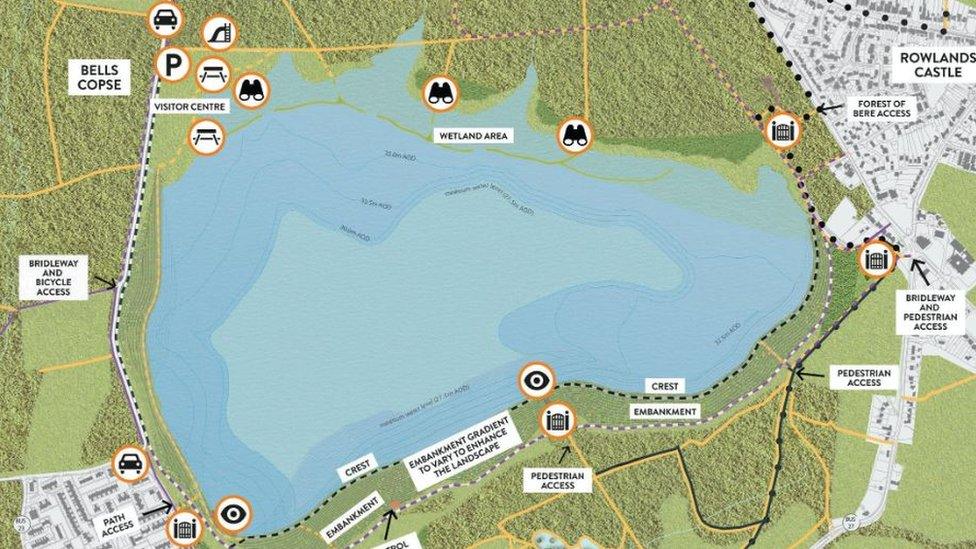 Havant reservoir map