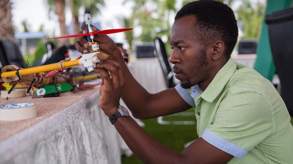 Man making a drone