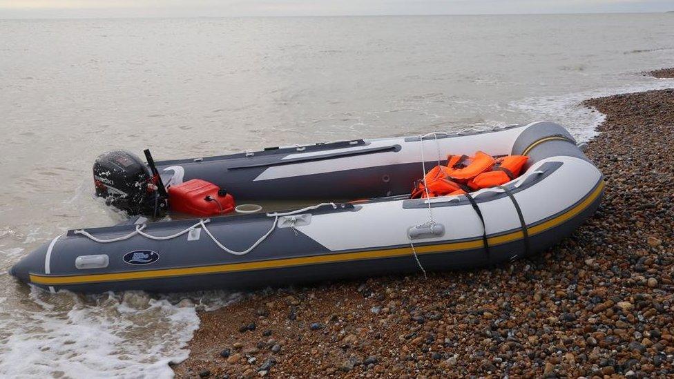 Migrant boat used to cross the channel