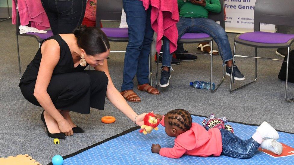 The Duchess of Sussex visiting mothers2mothers in Cape Town