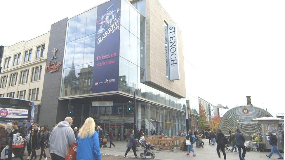 The St Enoch Centre is a large mall in the centre of Glasgow