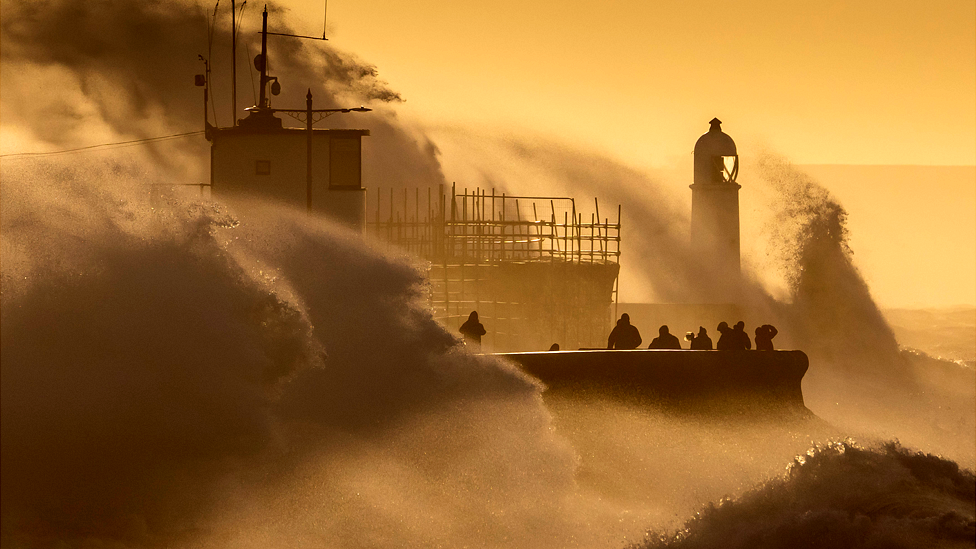 Storm Eunice off Porthcawl