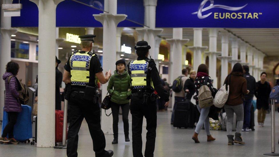 Police at St Pancras International