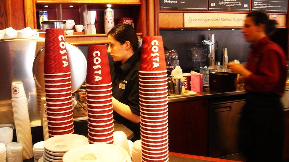 Staff in Costa Coffee