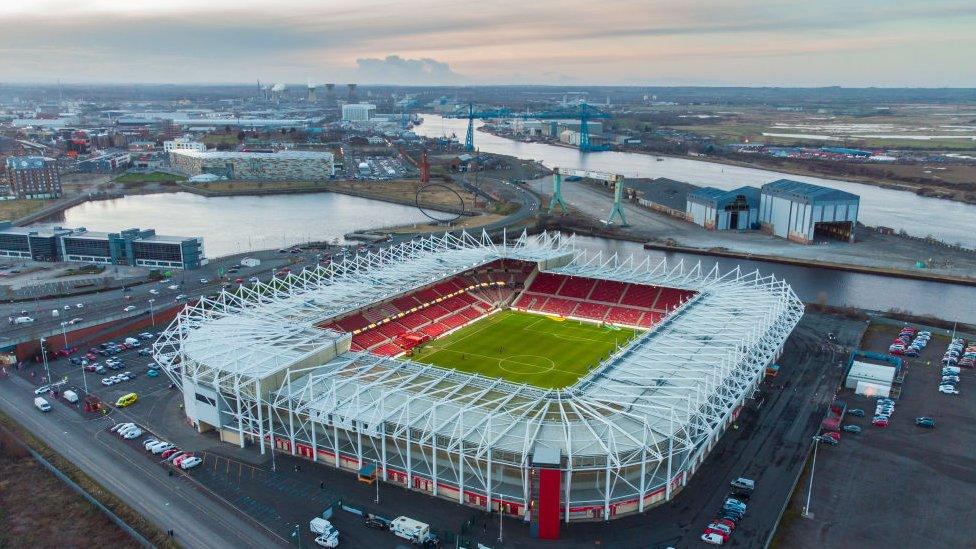 Aerial view of the Riverside Stadium