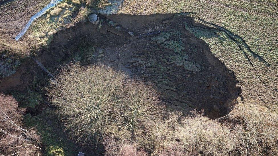 Landslide damage to Newcastle to Carlisle rail line